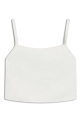 Blusa Malha Piquet Cropped Off White