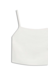 Blusa Malha Piquet Cropped Off White