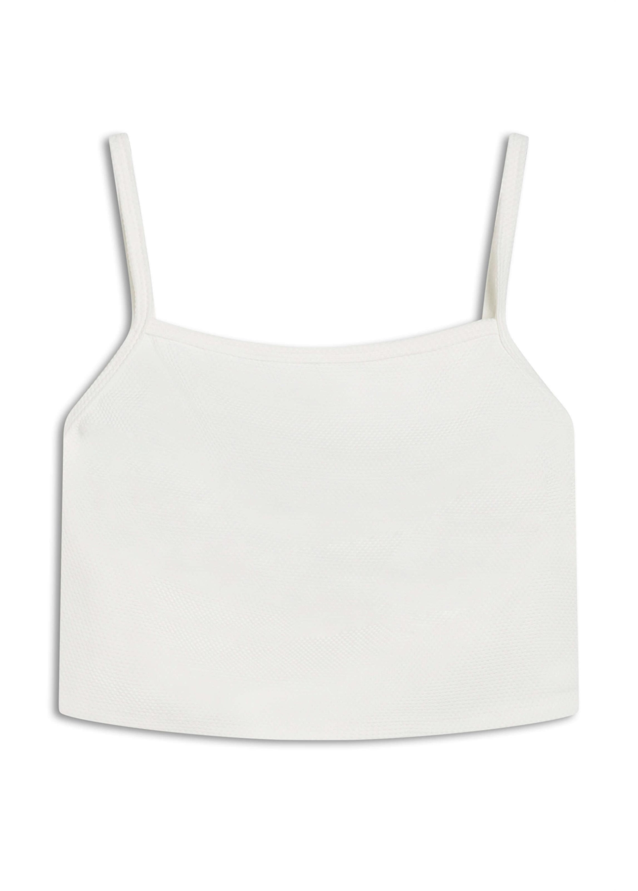 Blusa Malha Piquet Cropped Off White
