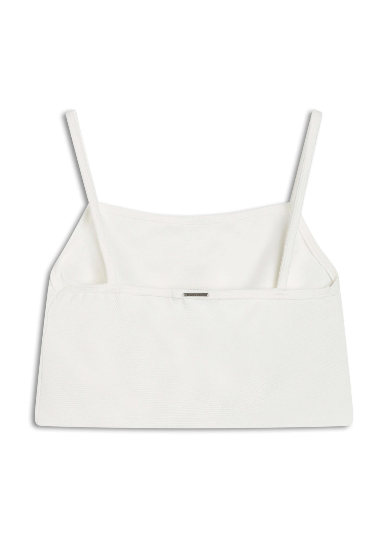 Blusa Malha Piquet Cropped Off White