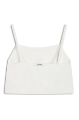 Blusa Malha Piquet Cropped Off White