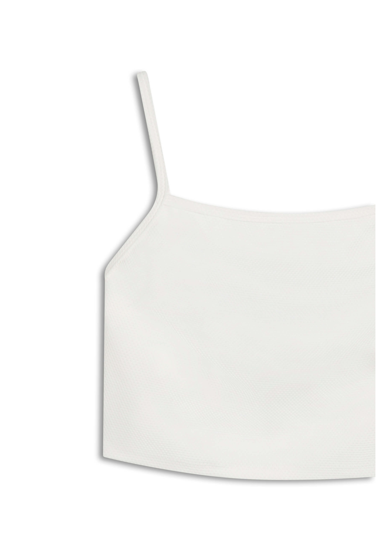 Blusa Malha Piquet Cropped Off White