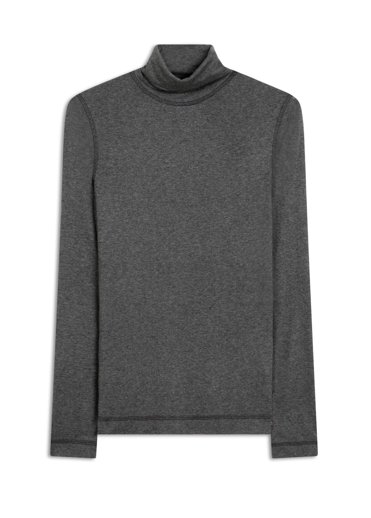 Blusa Melange Colar High Cinza Mescla