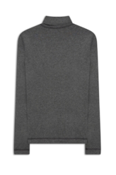 Blusa Melange Colar High Cinza Mescla