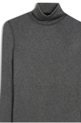 Blusa Melange Colar High Cinza Mescla