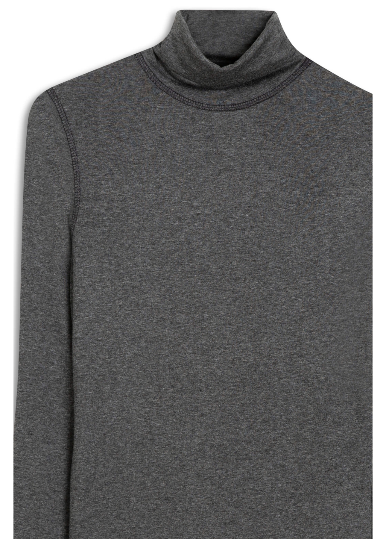 Blusa Melange Colar High Cinza Mescla