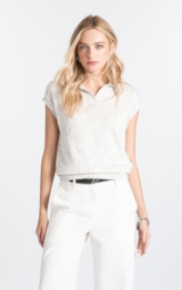 Blusa Mescla Polo Jersey Off White Mescla