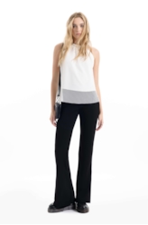 Blusa Mesh Cava Americana Branco