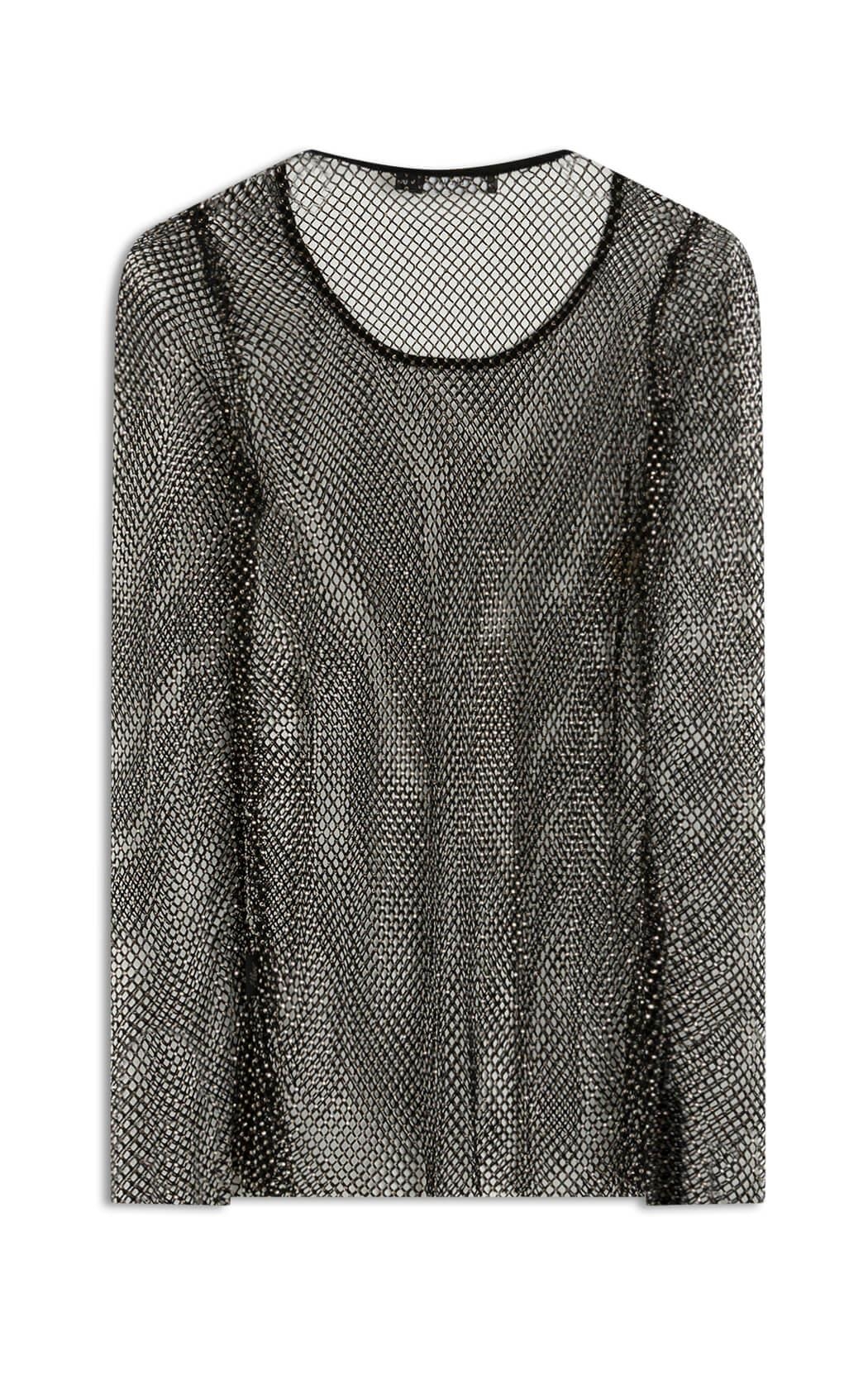Blusa Mesh Hotfix Preto