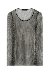 Blusa Mesh Hotfix Preto