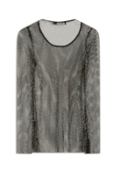 Blusa Mesh Hotfix Preto