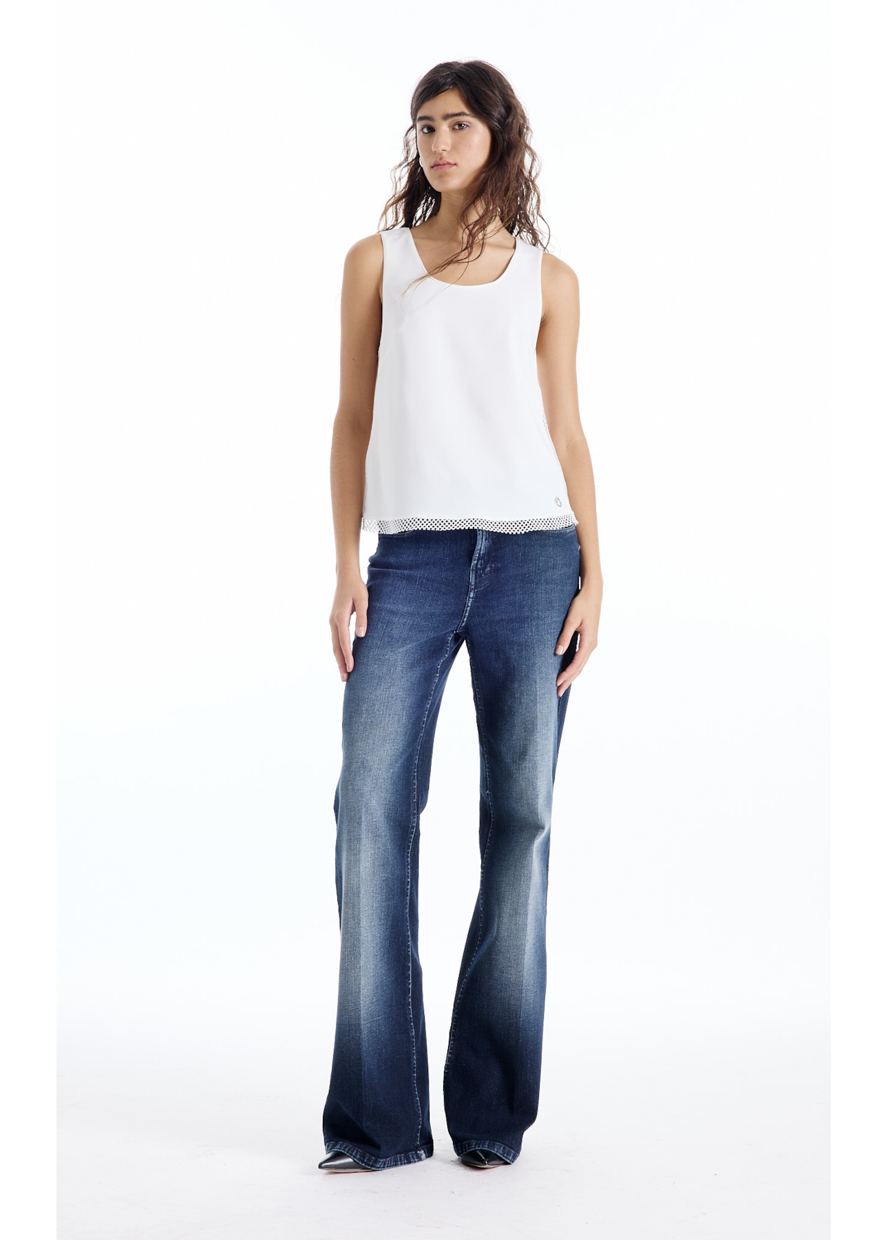 Blusa Mesh Sleeveless Branco