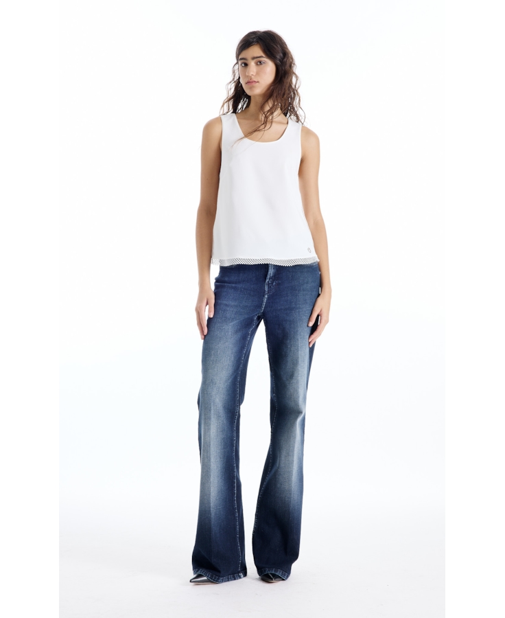 Blusa Mesh Sleeveless Branco
