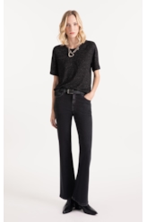 Blusa  Metalic Boxy Preto