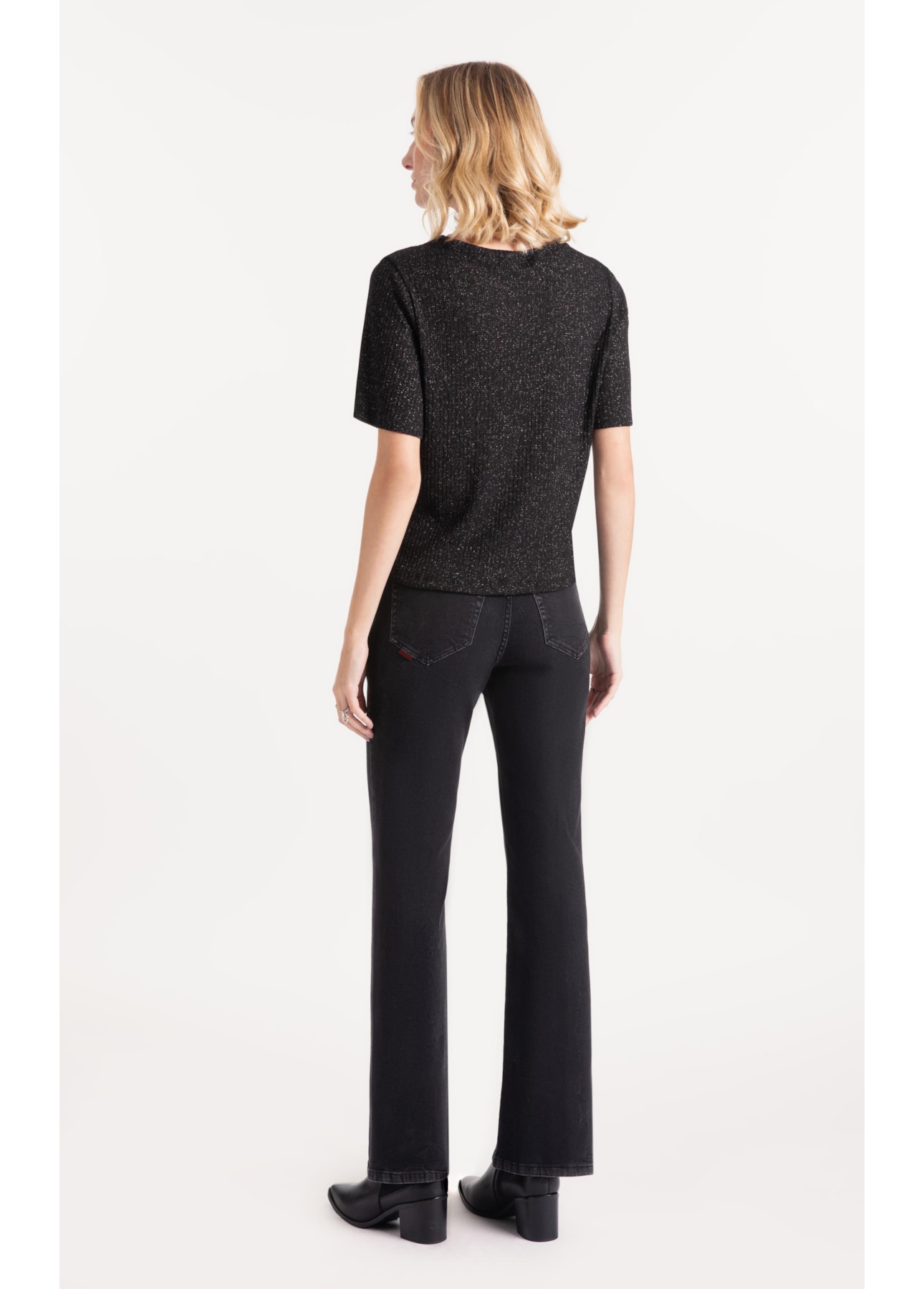 Blusa  Metalic Boxy Preto