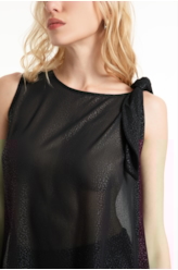 Blusa Microchiffon Print Bandana Preto