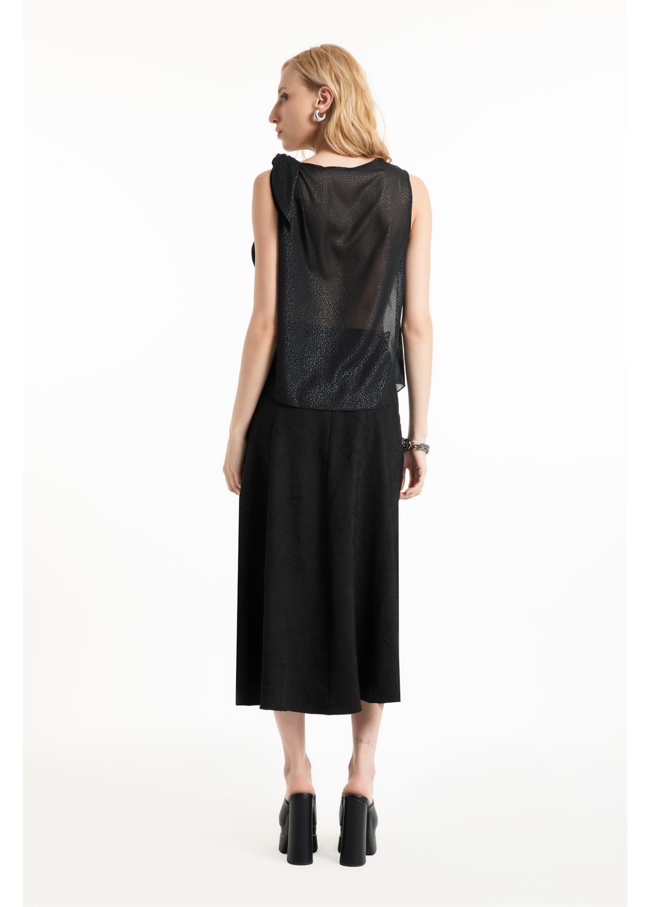 Blusa Microchiffon Print Bandana Preto