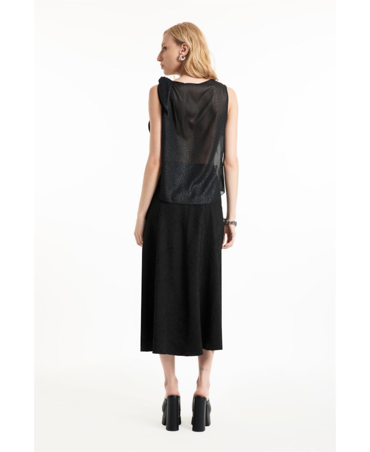 Blusa Microchiffon Print Bandana Preto