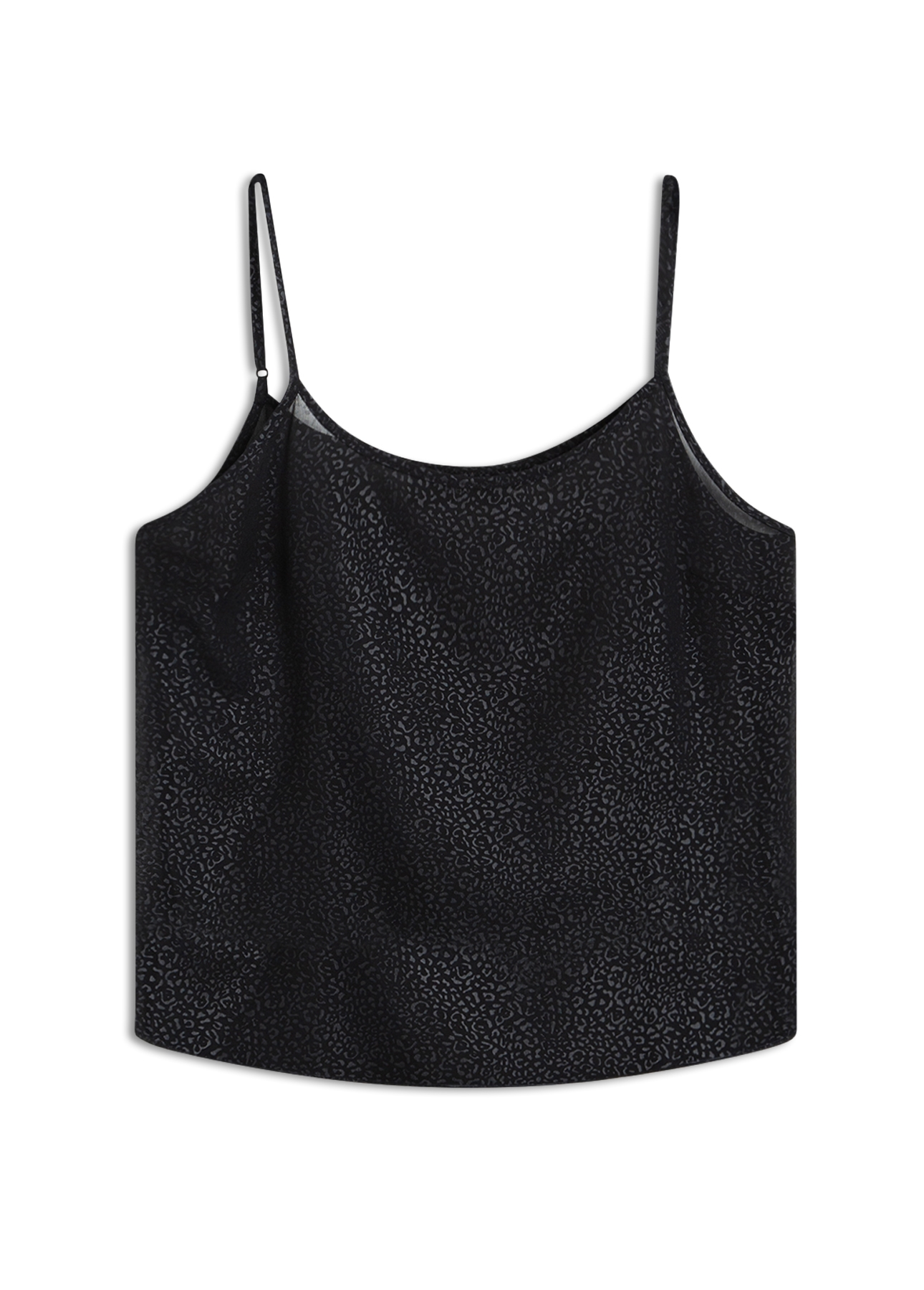 Blusa Microchiffon Print Strappy Preto