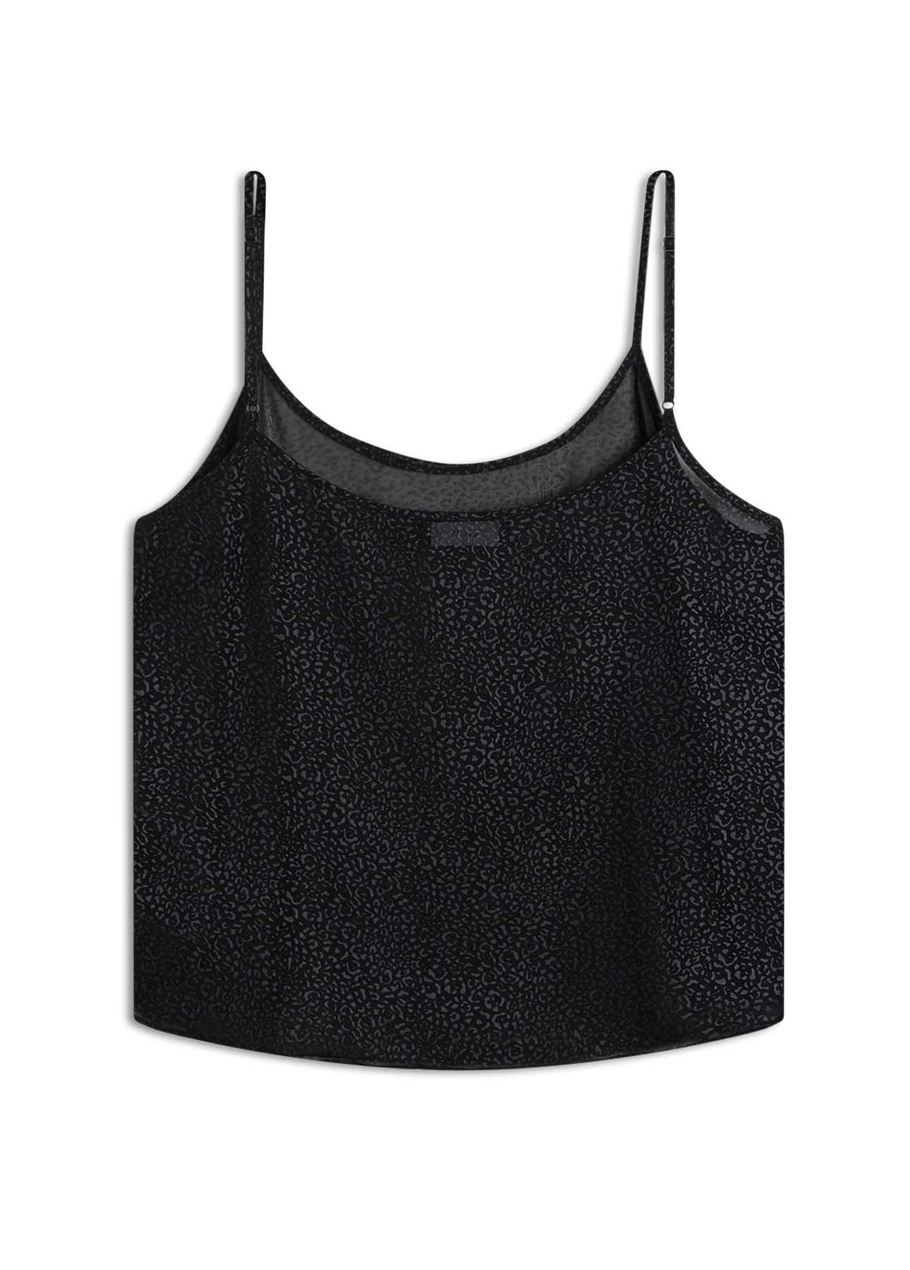 Blusa Microchiffon Print Strappy Preto