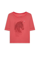 Blusa Modal Linen Stamp Cowboy Boxy Goiaba