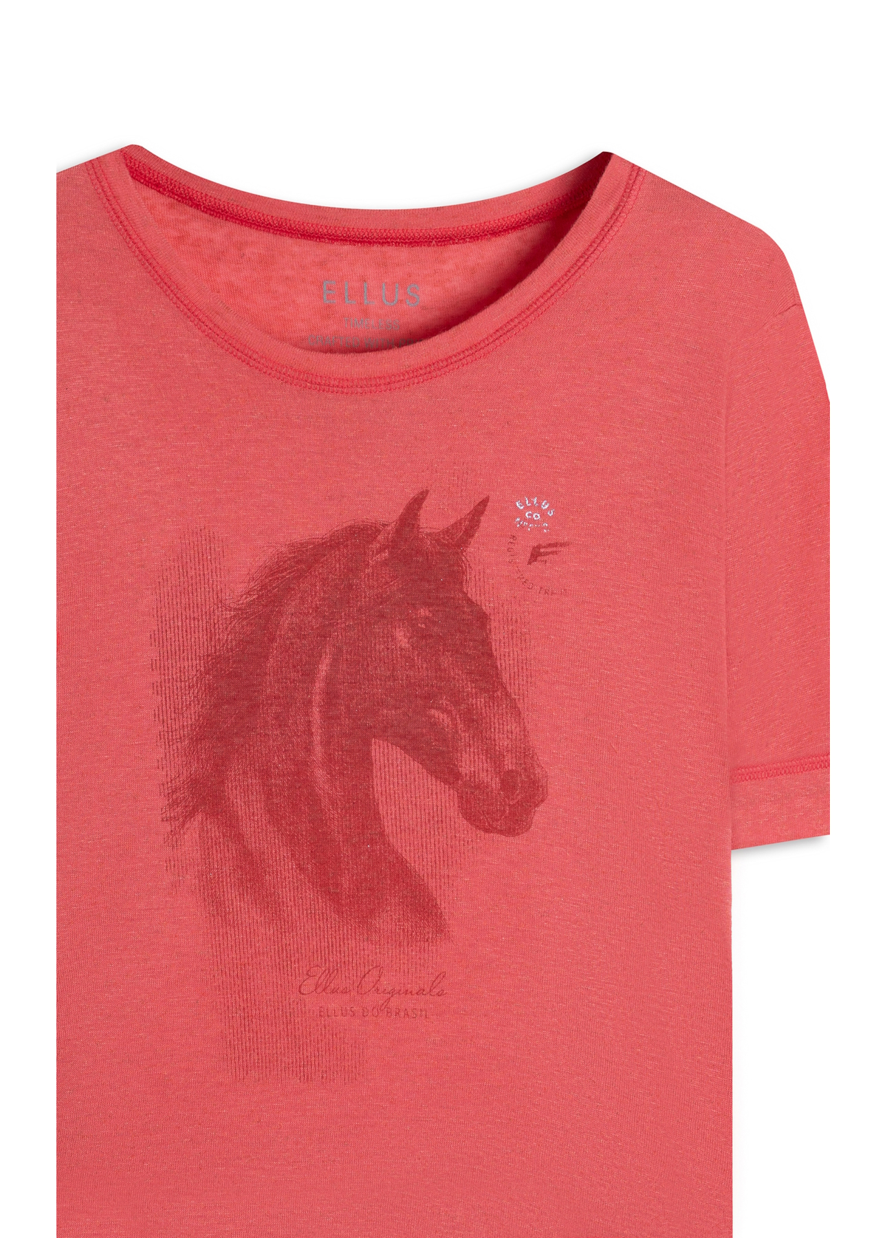 Blusa Modal Linen Stamp Cowboy Boxy Goiaba