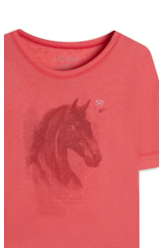 Blusa Modal Linen Stamp Cowboy Boxy Goiaba