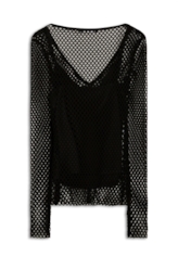 Blusa Neckline Aranha Preto
