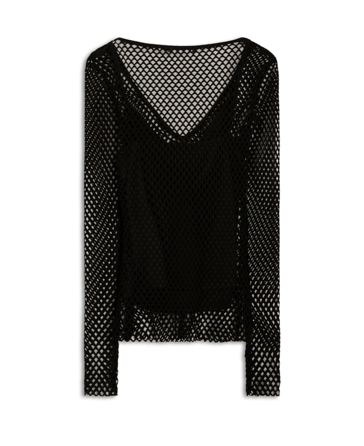 Blusa Neckline Aranha Preto