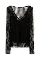 Blusa Neckline Aranha Preto