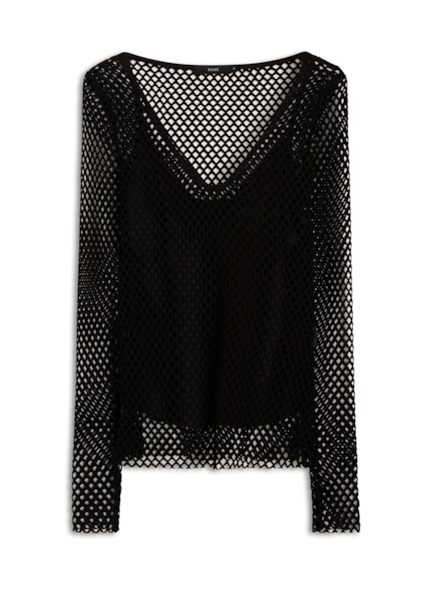 Blusa Neckline Aranha Preto
