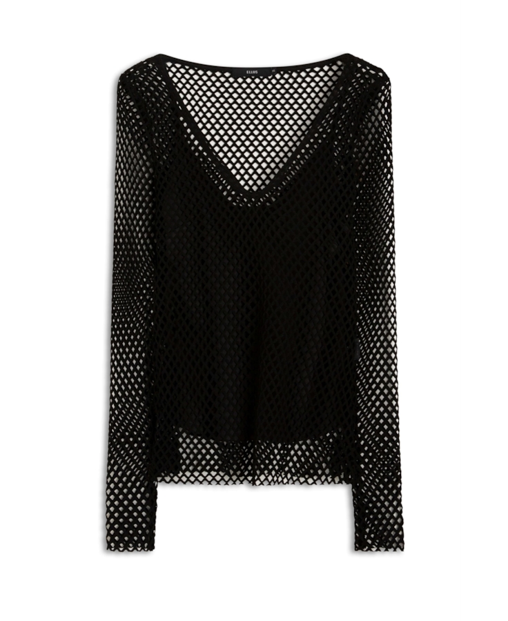 Blusa Neckline Aranha Preto