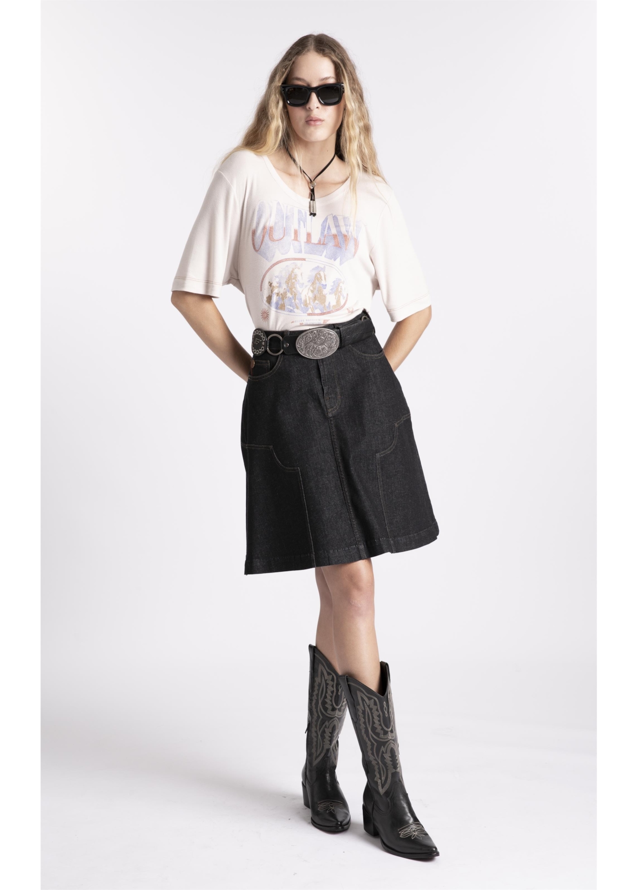 Blusa Outlaw Horses Sandy