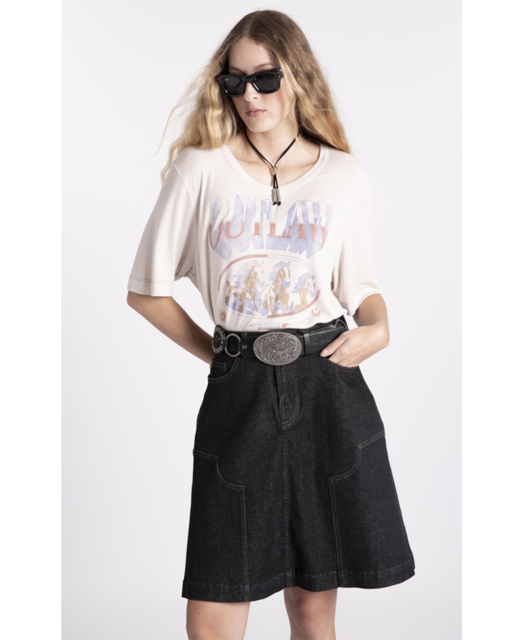 Blusa Outlaw Horses Sandy