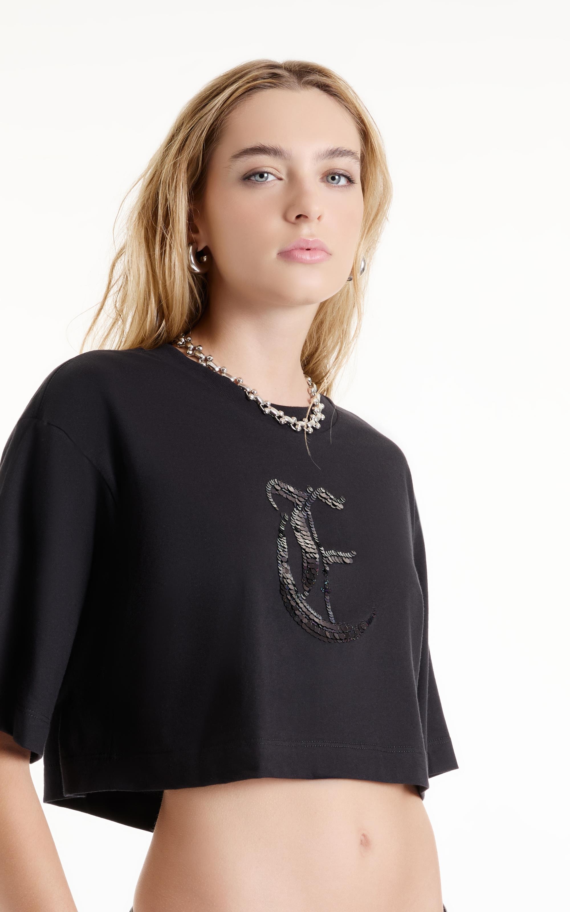 Blusa Over Cropped Gothic Preto