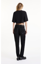 Blusa Over Cropped Gothic Preto