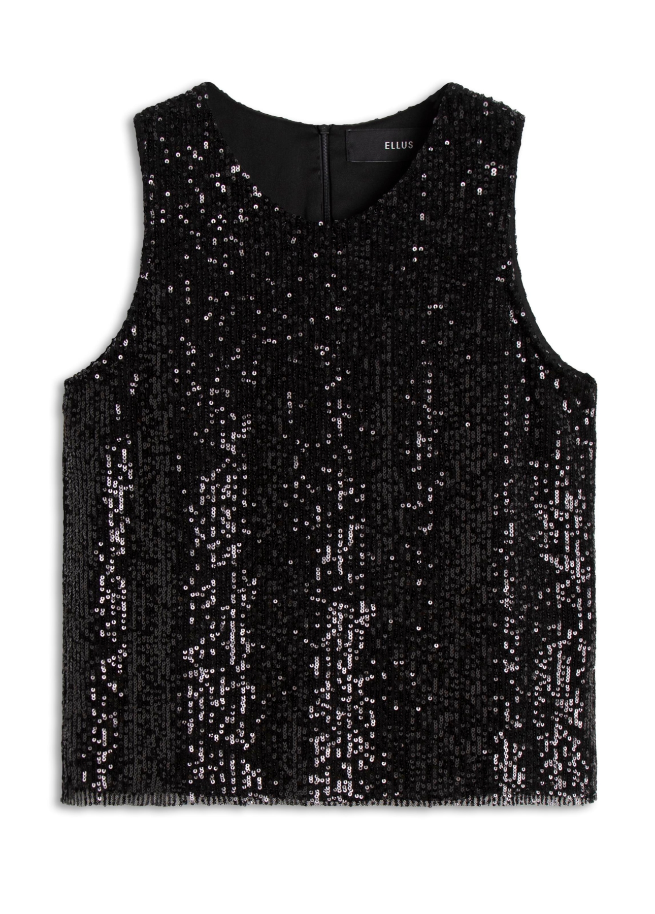 Blusa Paetê Glow Sleeveless Preto