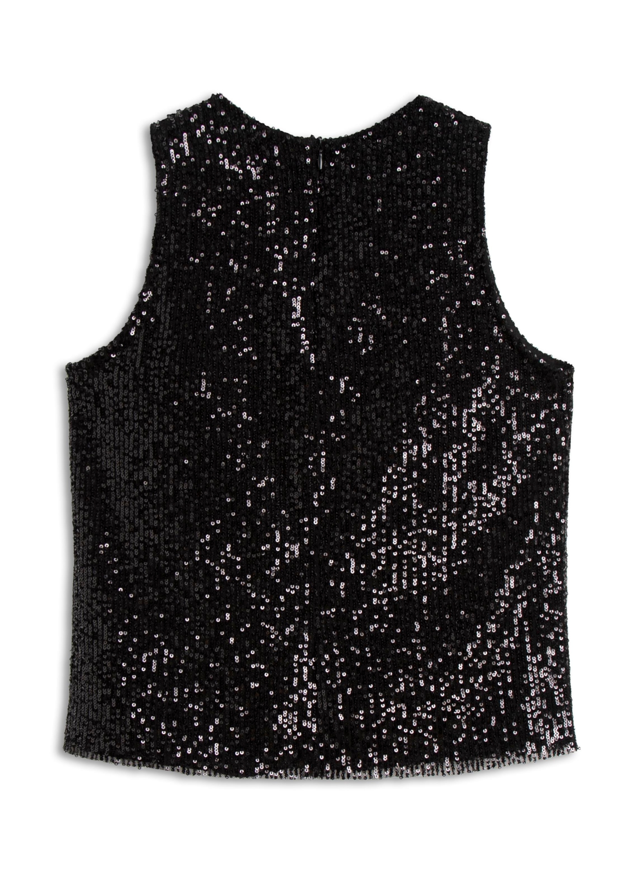 Blusa Paetê Glow Sleeveless Preto
