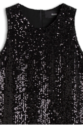 Blusa Paetê Glow Sleeveless Preto