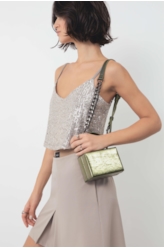 Blusa Paete Glow Sleeveless Top Prata