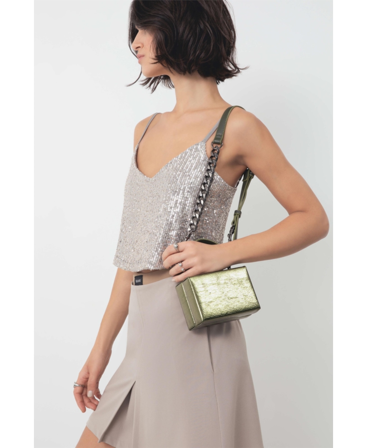 Blusa Paete Glow Sleeveless Top Prata