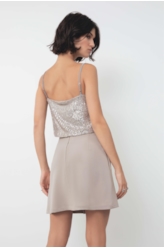 Blusa Paete Glow Sleeveless Top Prata