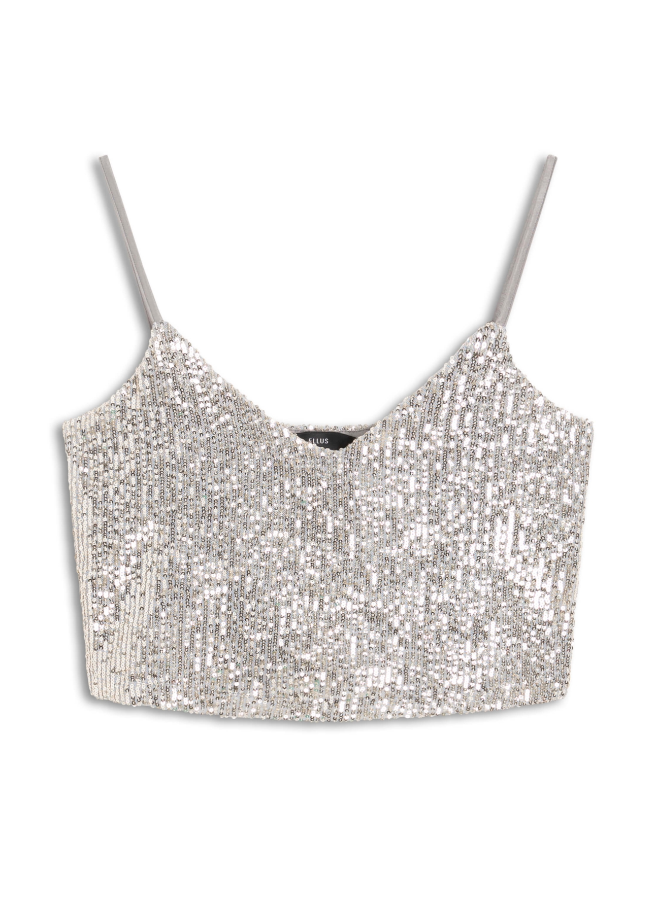 Blusa Paete Glow Sleeveless Top Prata