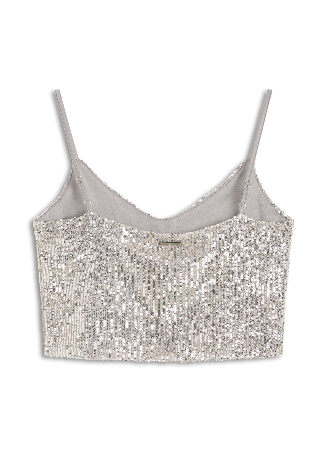 Blusa Paete Glow Sleeveless Top Prata