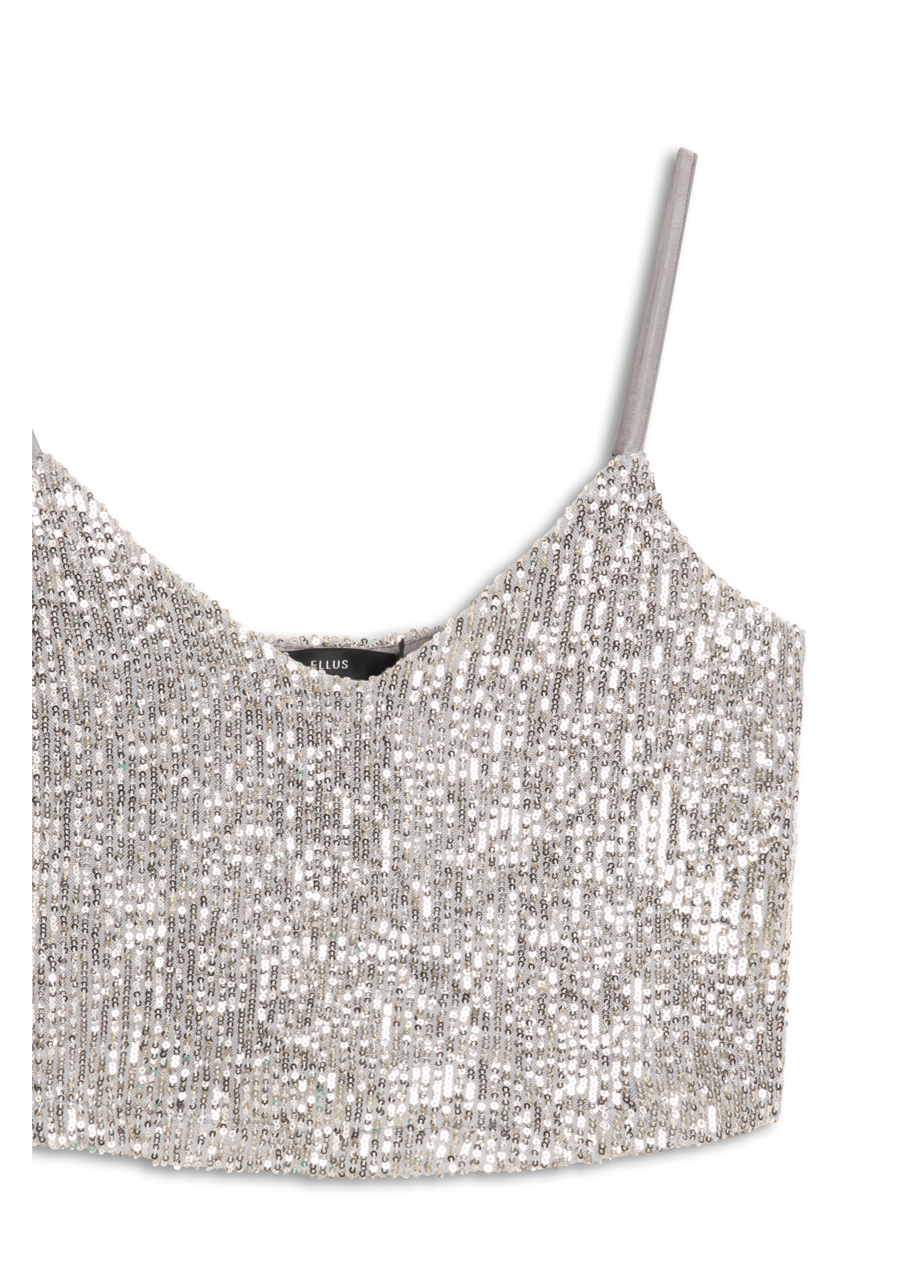 Blusa Paete Glow Sleeveless Top Prata