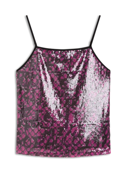 Blusa Paete Grafit Sleeveless Pink
