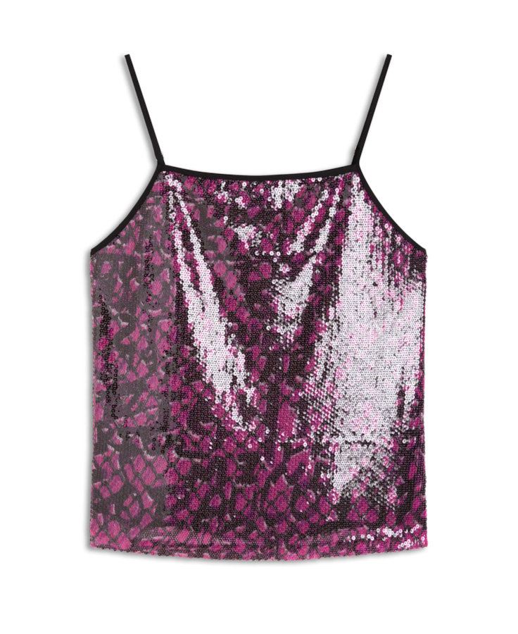 Blusa Paete Grafit Sleeveless Pink