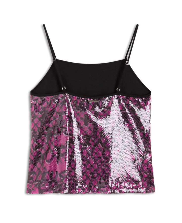 Blusa Paete Grafit Sleeveless Pink