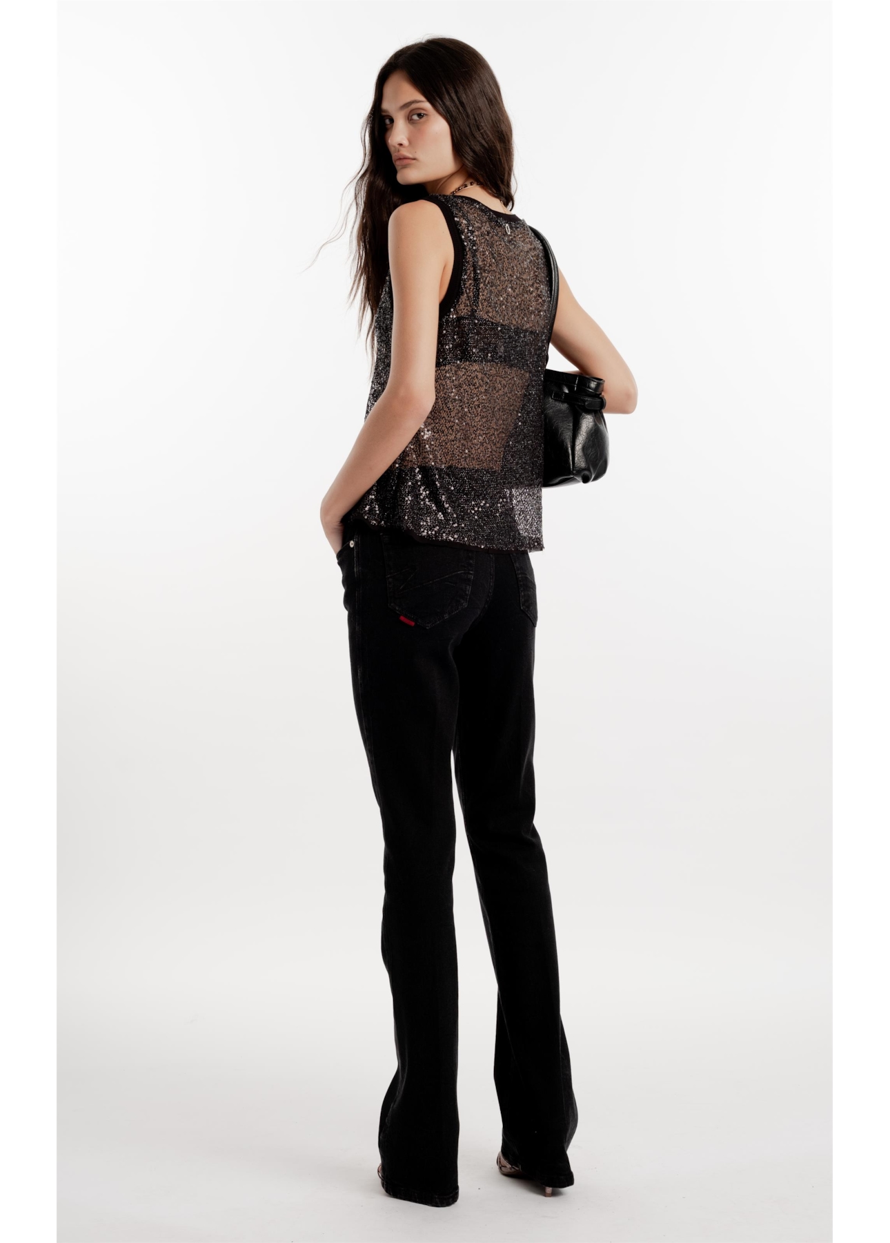 Blusa Paetê Shine Preto