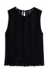 Blusa Palito Sleeveless Ruffles Preto